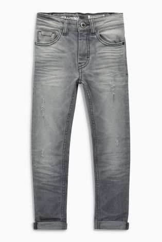 Grey Distressed Super Skinny Jeans (3-16yrs)